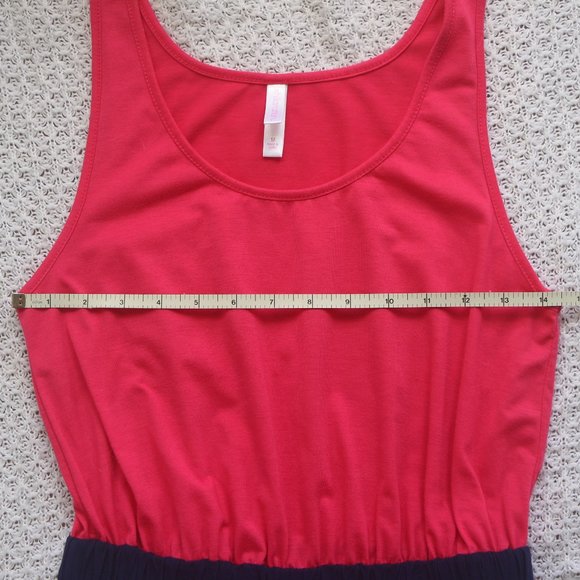 Xhilaration Color-Block A-line Sleeveless Dress (magenta, navy) [size M] - Picture 5 of 7